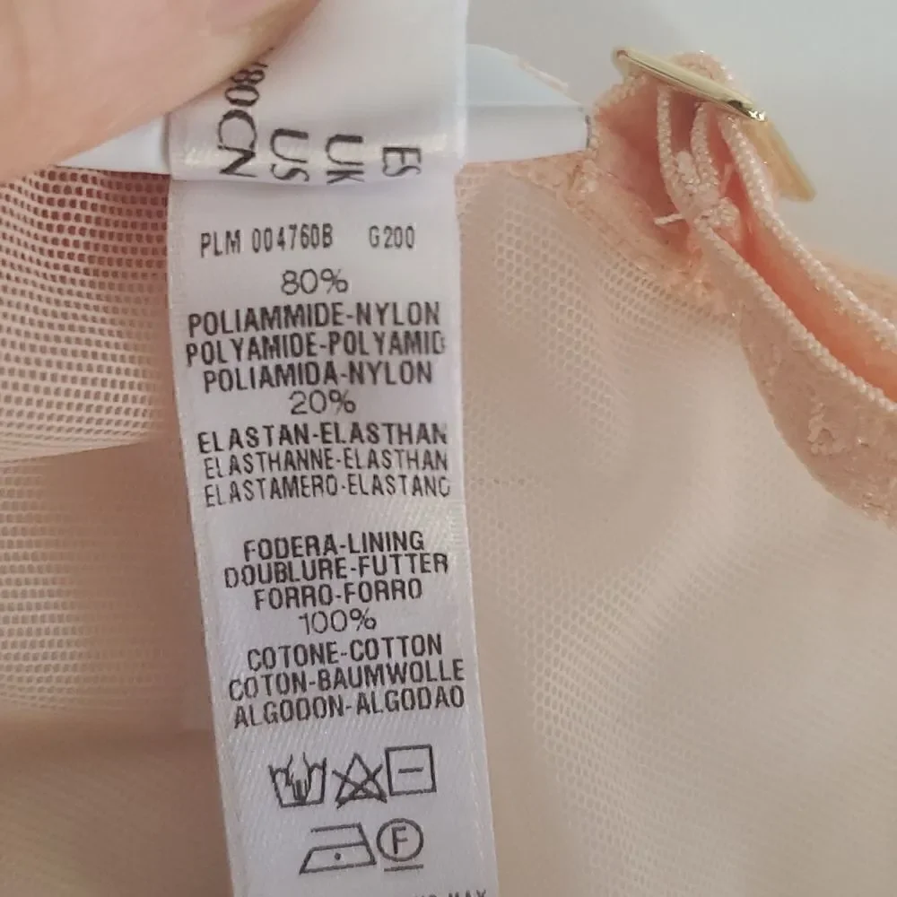 La Perla Cutout Mesh Bodysuit Peach Size 36B NWOT